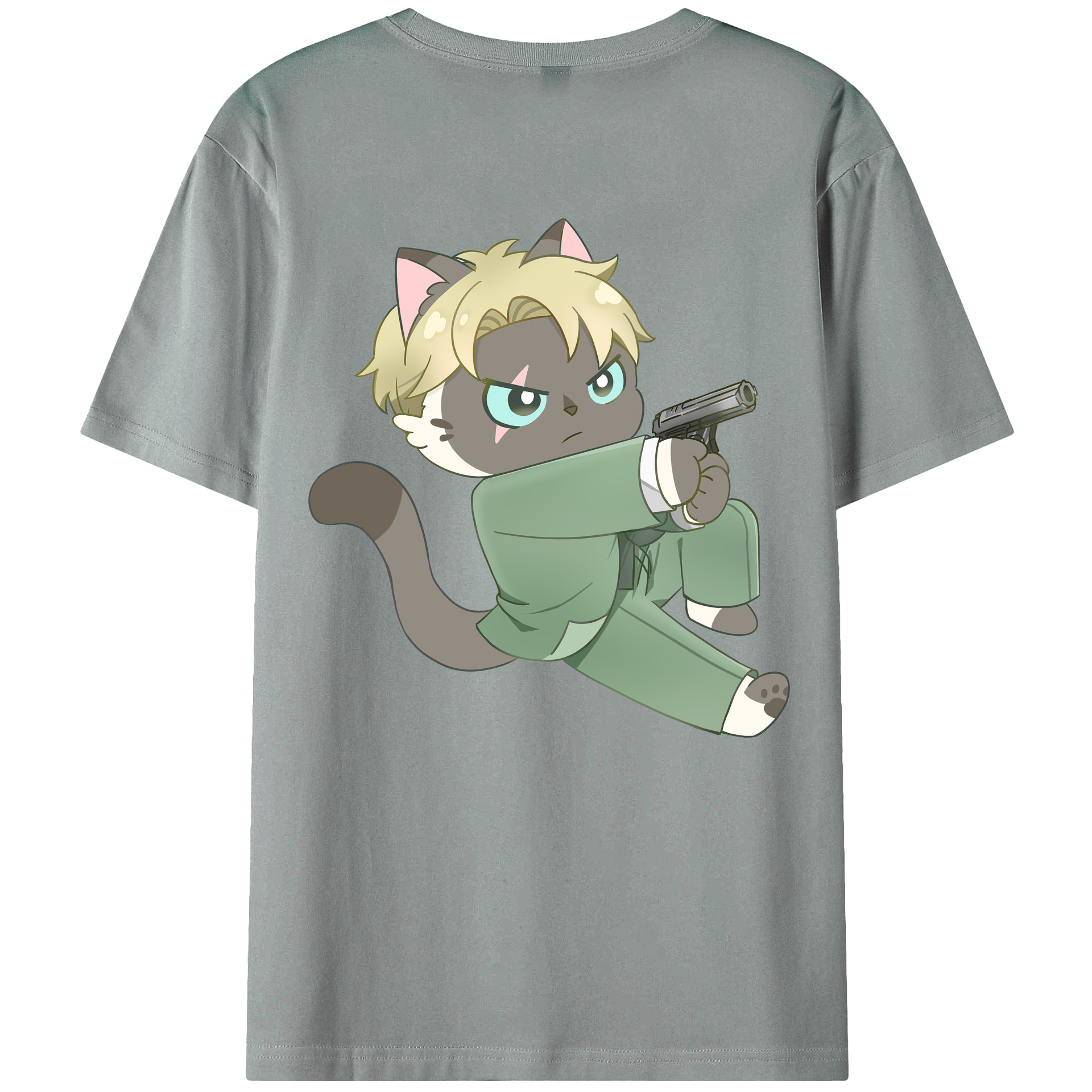 （画像用） SPY×FAMILY间谍家家酒 綿100％ メンズ半袖Tシャツ（バックプリント） 通気性